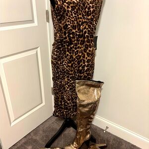 Vince Camuto metallic knee high boots